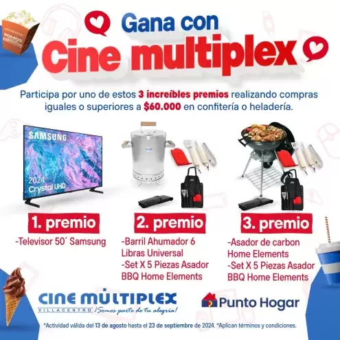 Gana con Cine Multiplex